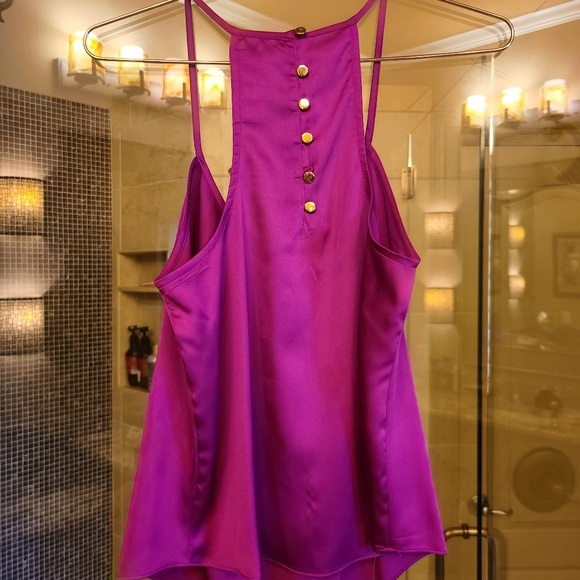 Satin purple tank top - Picture 2 of 3